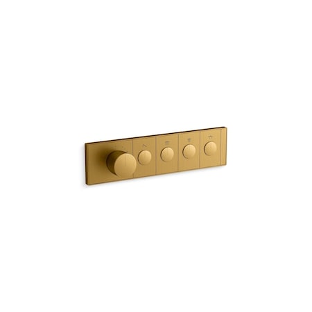 Kohler Anthem Recessed Mech Th Control 4Ot Vibrant Brushed Moderne Brass 26348-9-2MB